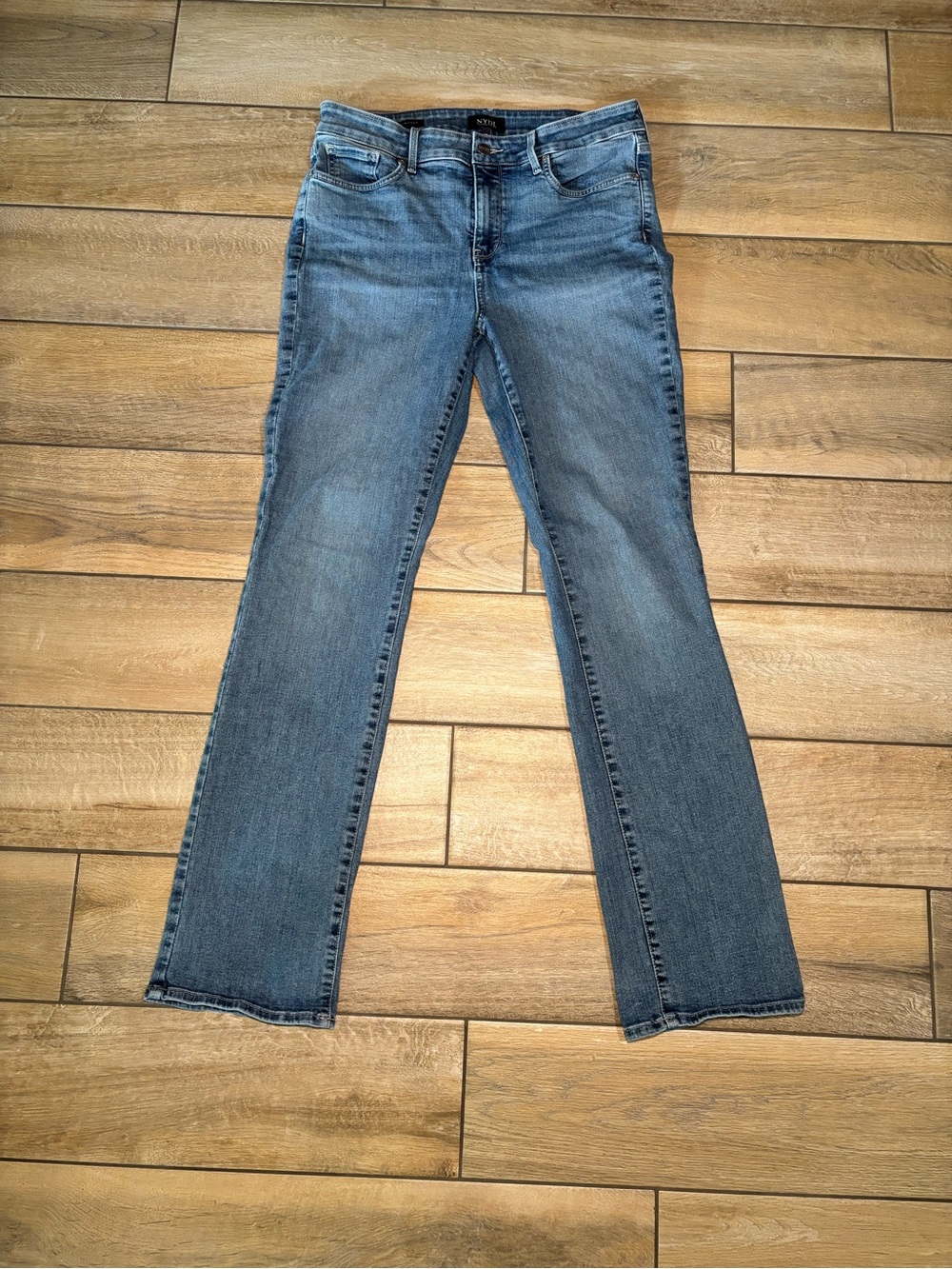 NYDJ Women's Medium Blue Marilyn Straight-Leg Jeans w/ LiftX Tuck Technology